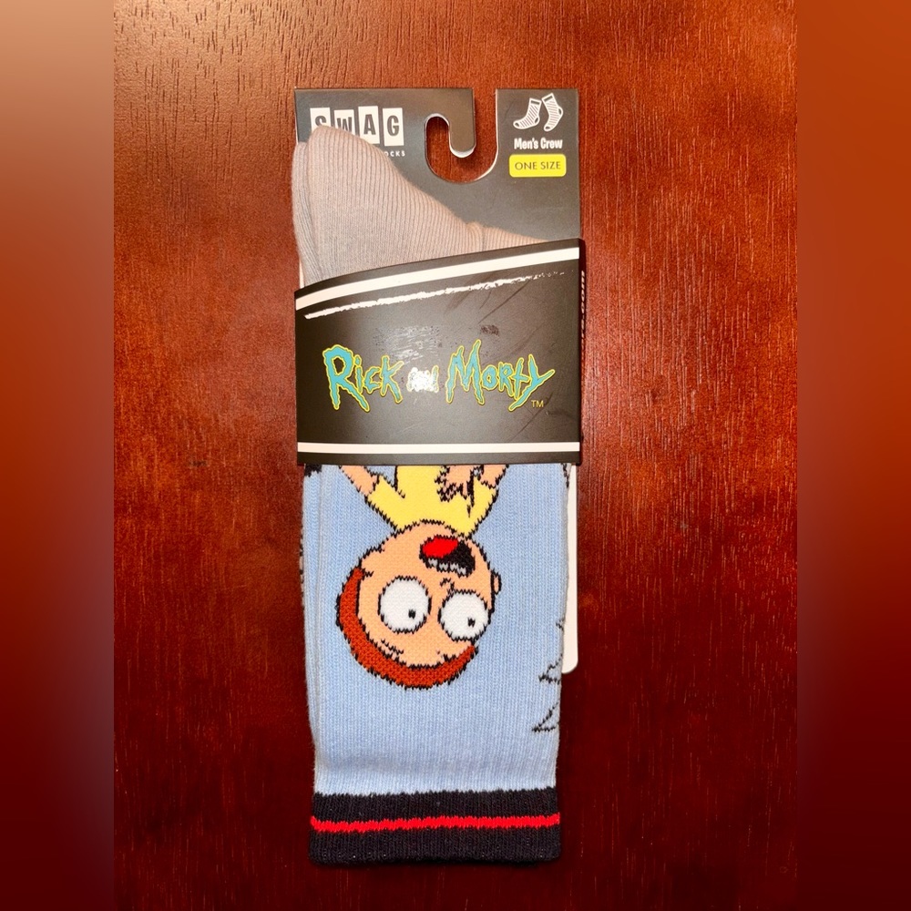 RICK AND MORTY SWAG CREW SOCKS NWT MEN’S SHOE SIZE 8-13